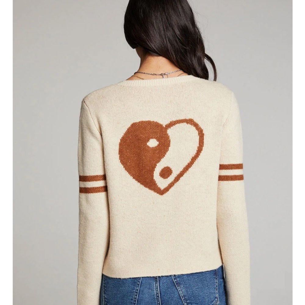 Chaser Yin Yang Heart Cardigan - Picture 4 of 6